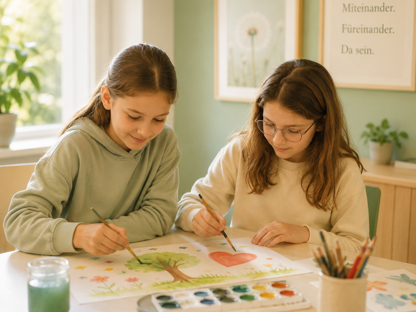 Kinder im Gespräch während des Projekts Hospiz macht Schule
