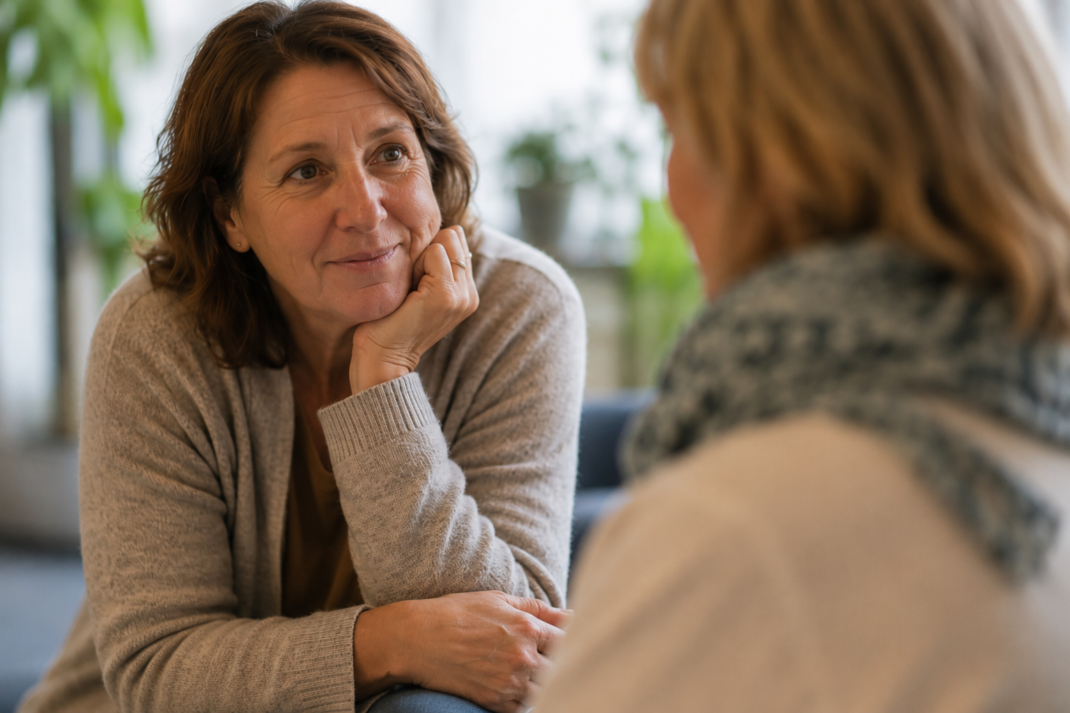 Zwei Frauen im Gespräch